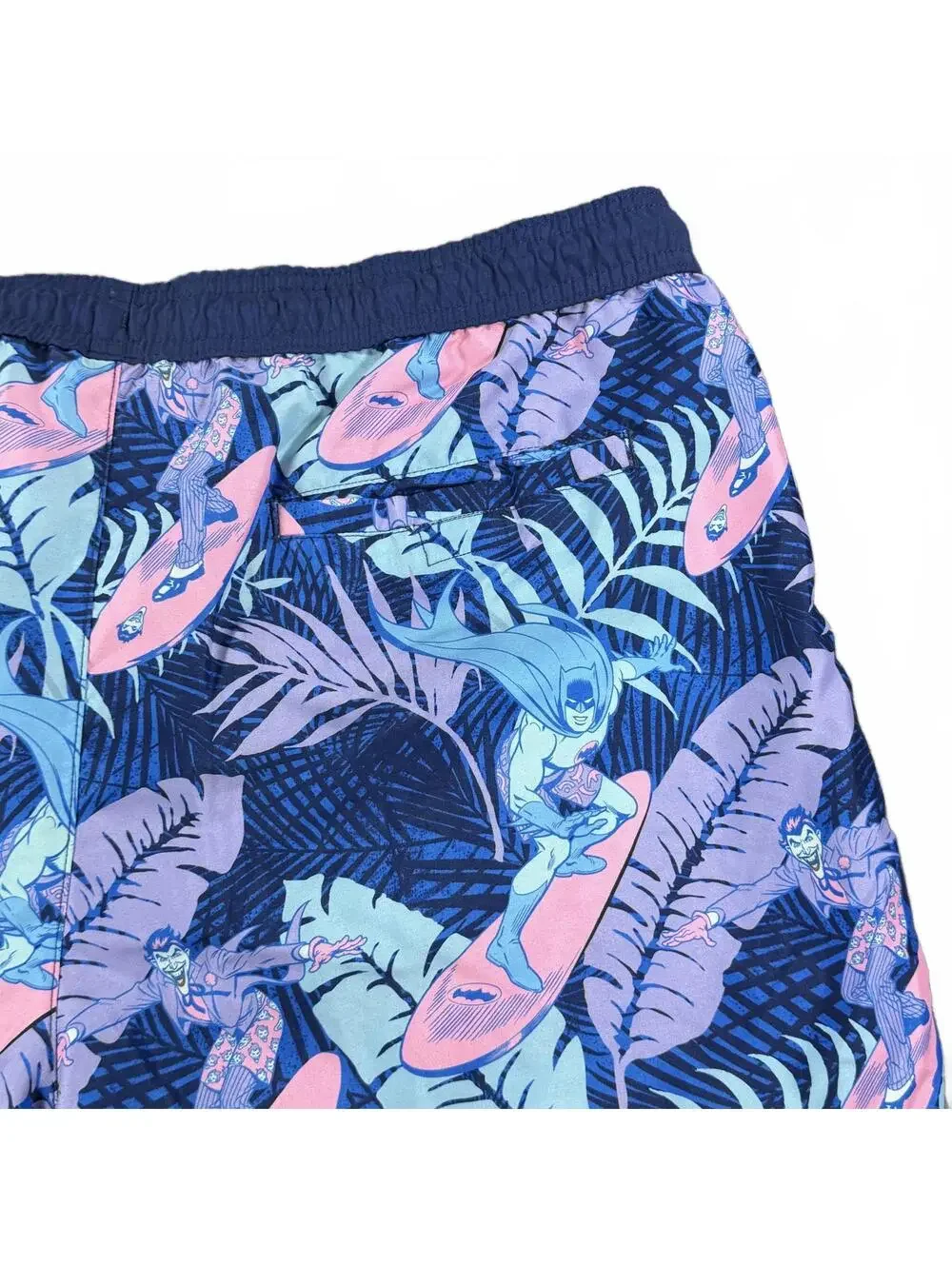 Men's Batman and Joker Surfing Tropical Print Swim Shorts DC Comics Size XL